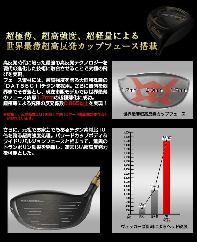 ▽超高反発ドライバー CBRゴールドプレミア USTマミヤシャフト仕様